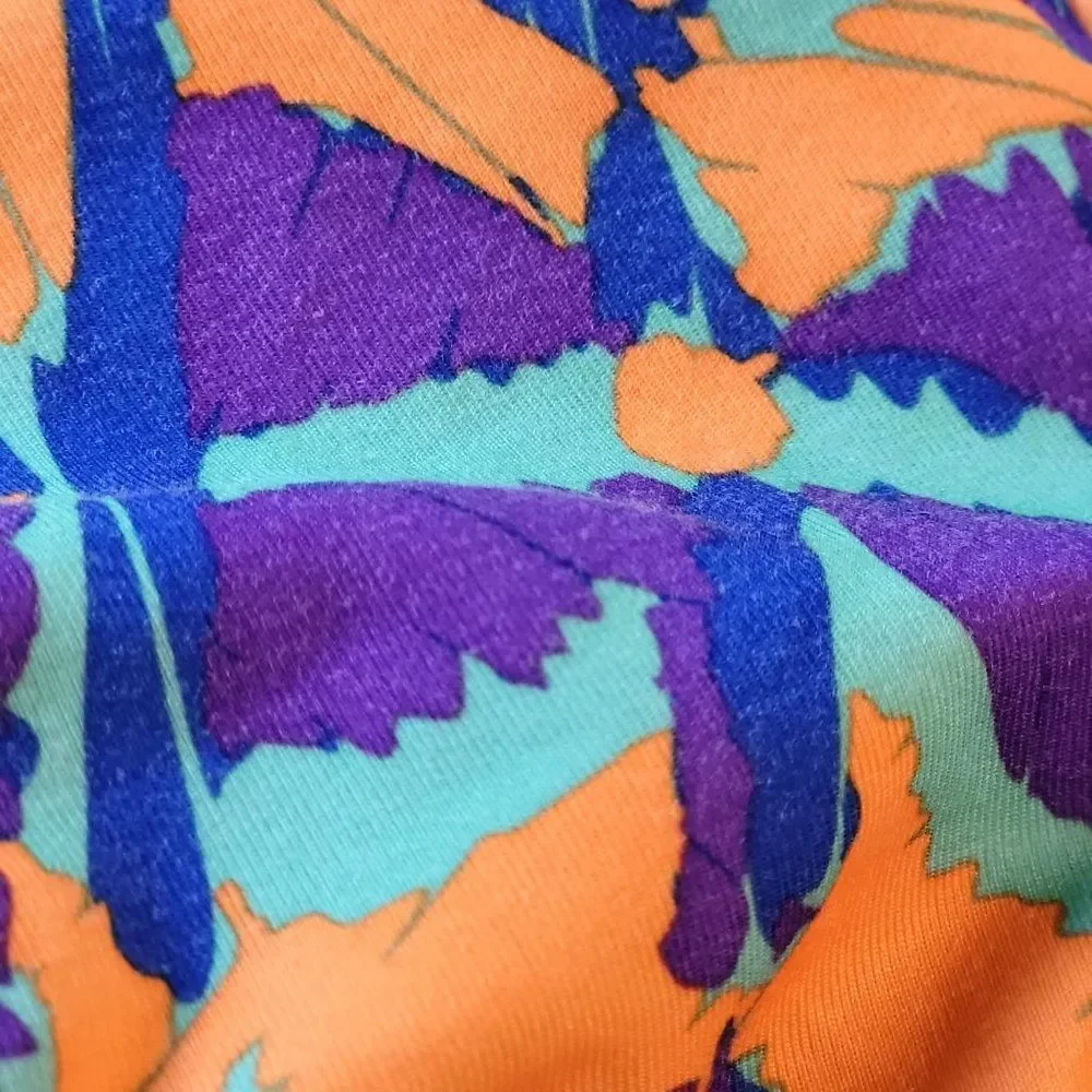 Dolphin Uglies V-2 Back One Piece Swimsuit Women Small Orange Teal Purple‎